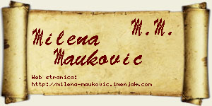 Milena Mauković vizit kartica